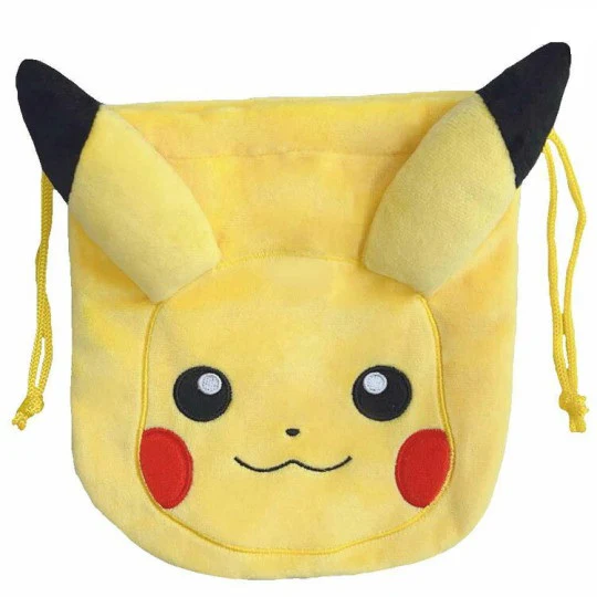 Pokémon Fluffy Drawstring Bag – Pikachu