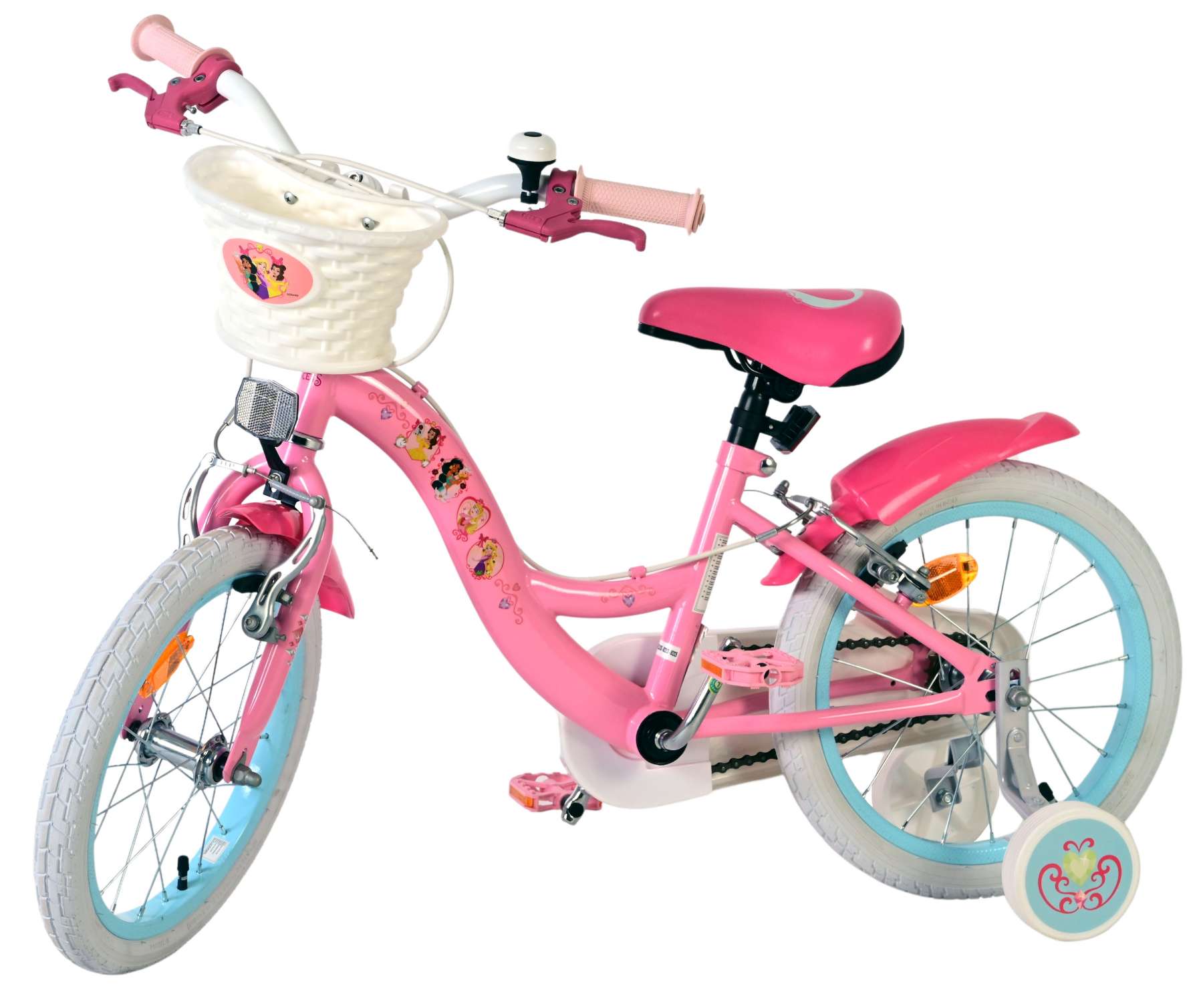 Disney Princess Kinderfiets – Meisjes – 16 inch – Roze – Twee Handremmen - Afbeelding 9