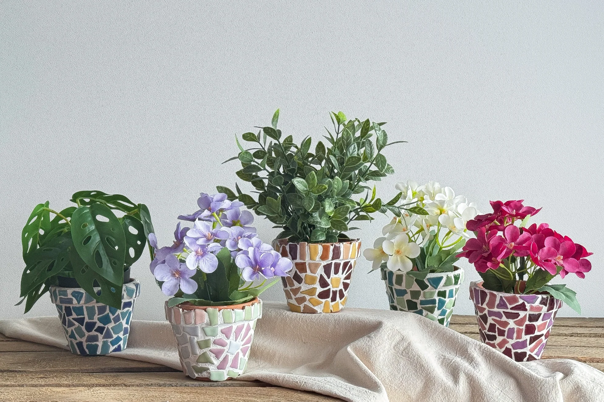 DIY Pakket Mozaïek Bloempot (2 stuks)