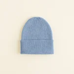 Hvid Beanie Fonzie Newborn Light blue