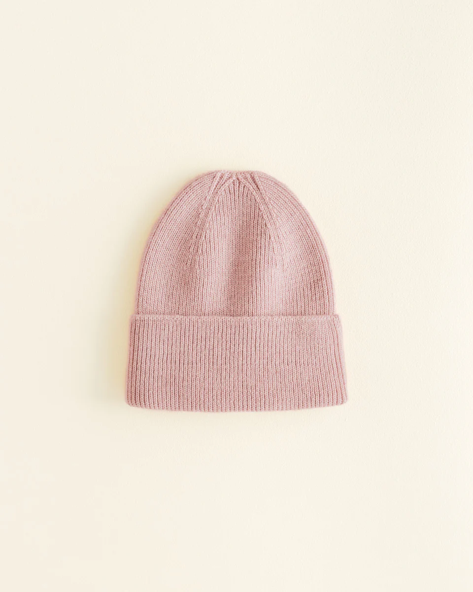 Hvid Beanie Fonzie Newborn Powder