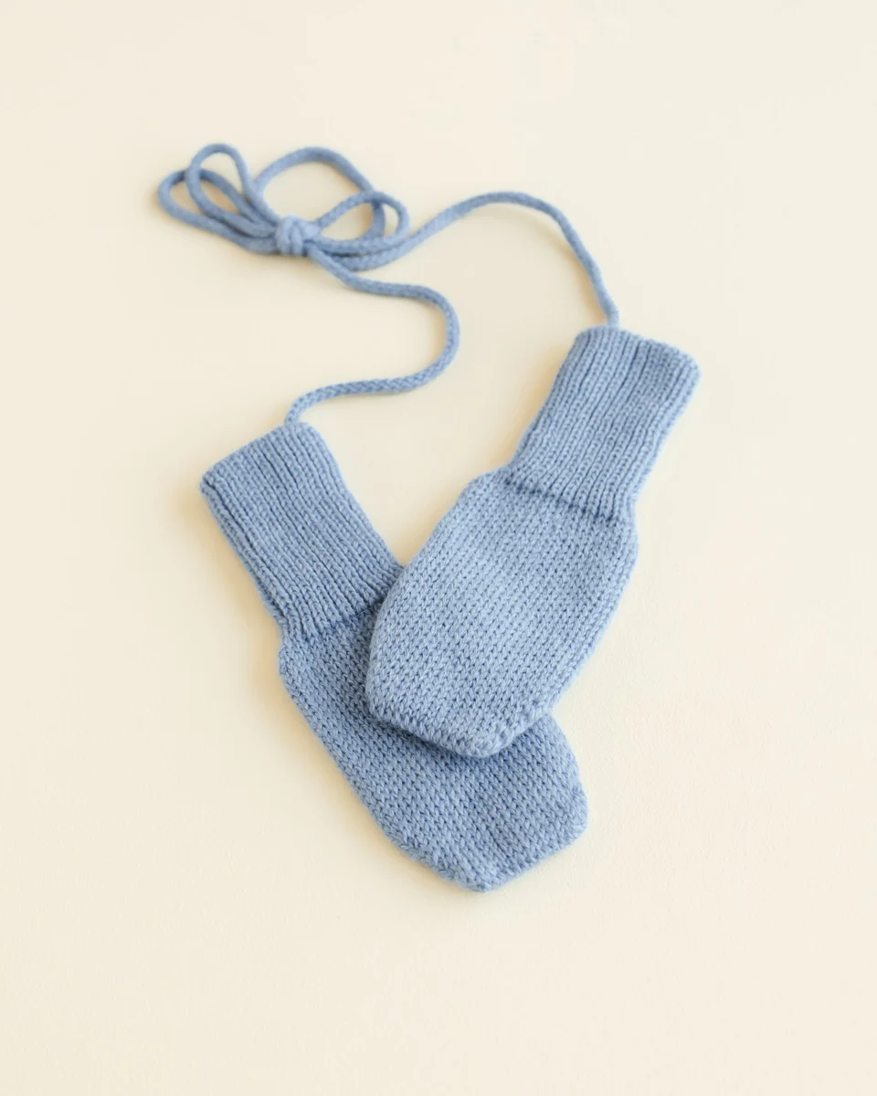Hvid Wanten Light Blue